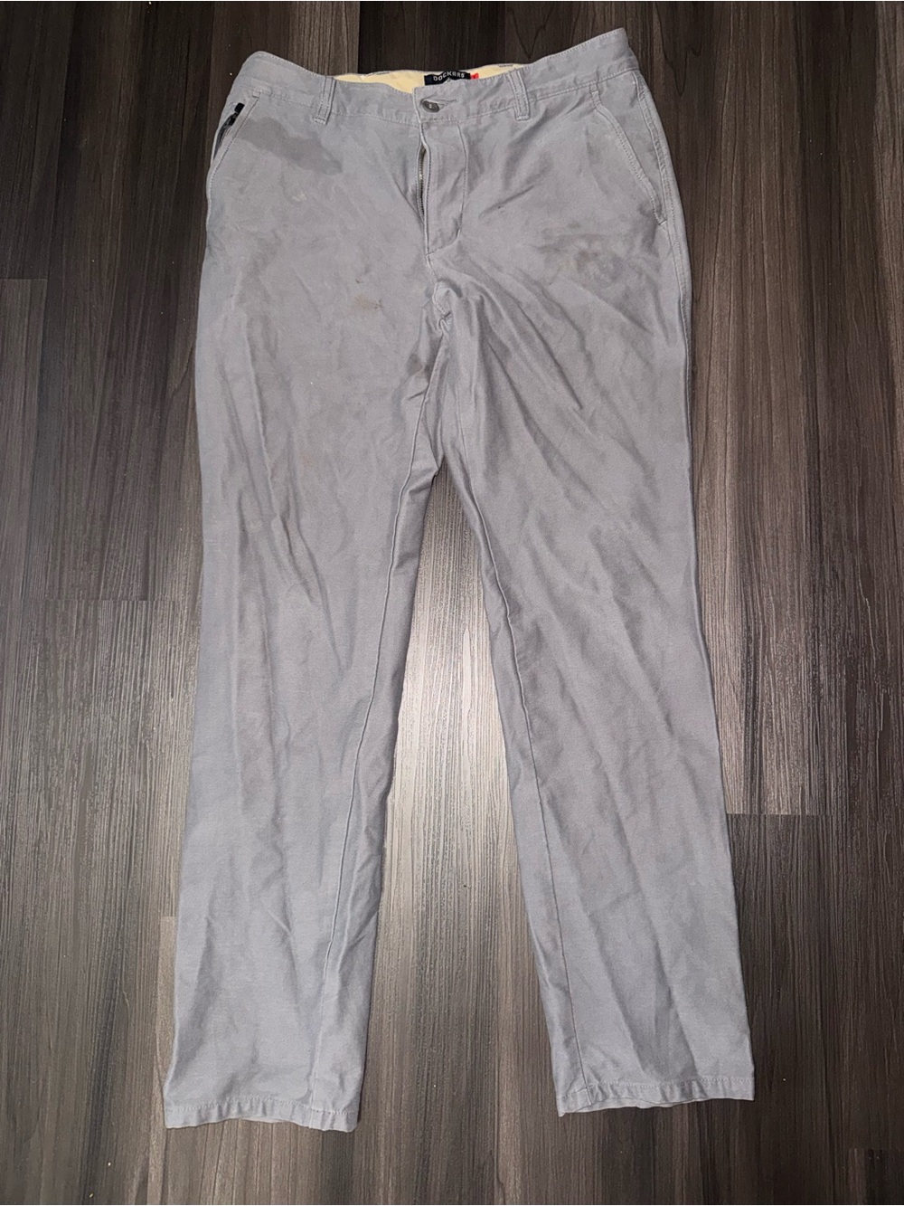 Gray men DOCKERS—Men's Gray Casual Chino Pants